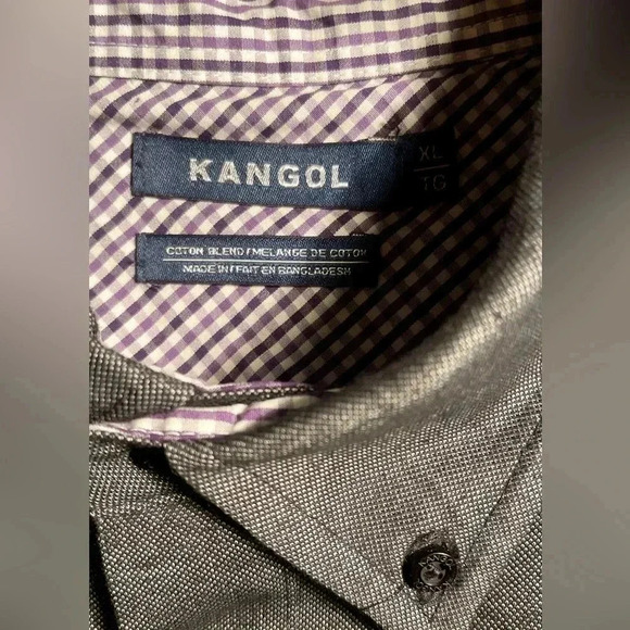 Vintage Kangol 3 btton cotton blend streetwear stylish golf shrt sleeve shirt XL - Picture 3 of 4